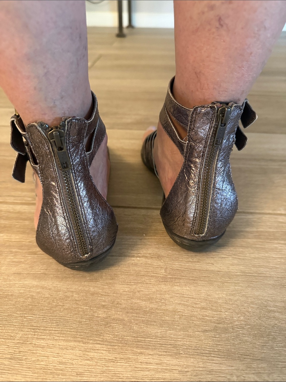 Born - Nikka Metallic Pewter Gladiator Sandals - Picture 4 of 7